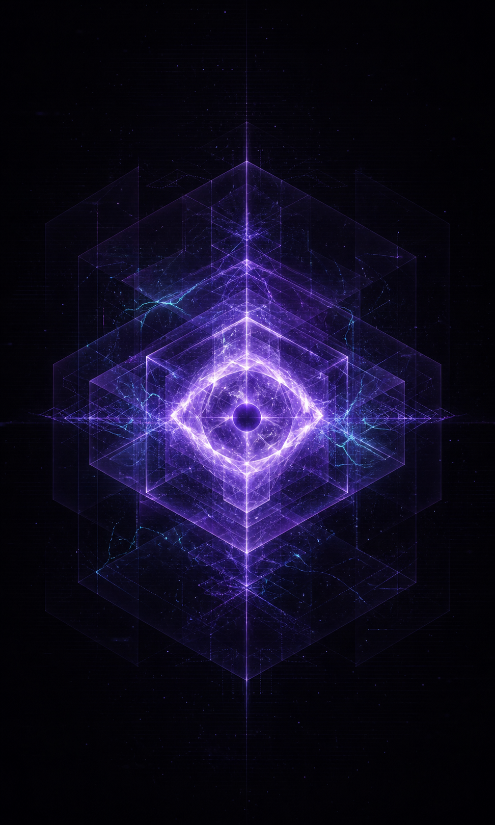 An abstract violet dimensional core